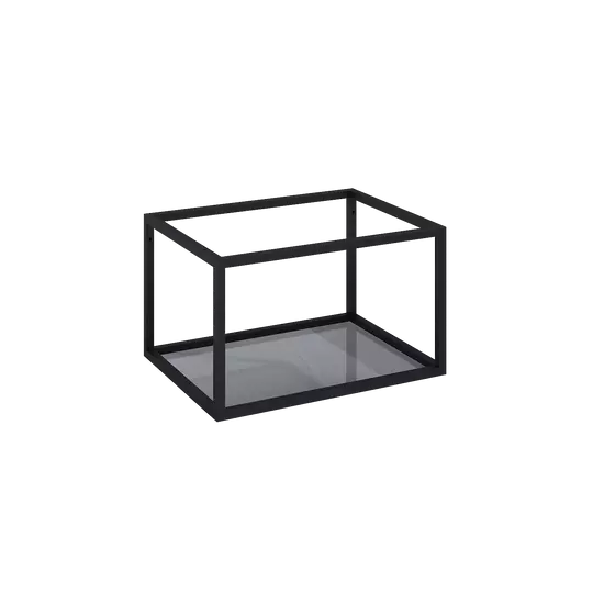 Elita Look 60 szekrény alatti nyitott elem üveg polccal, matt fekete, 167665
