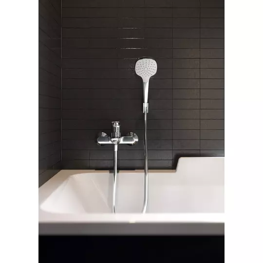 Hansgrohe Croma Select E zuhanyszett, kádakhoz, króm/fehér, 26412400