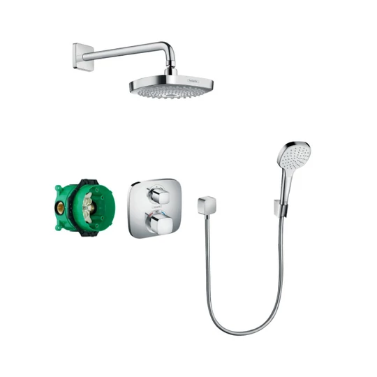 Hansgrohe Raindance Select E design falsík alatti zuhanyrendszer, Showerselect termosztátttal, króm, 27296000