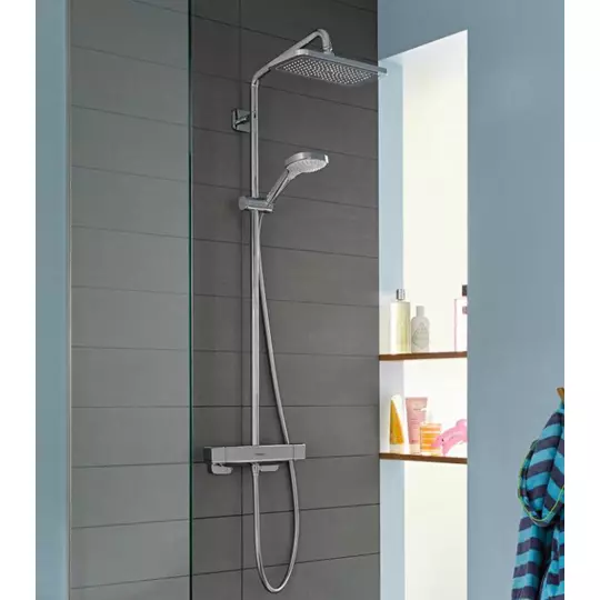 Hansgrohe Croma E 280 Showerpipe termosztátos zuhanyrendszer, króm, 27630000