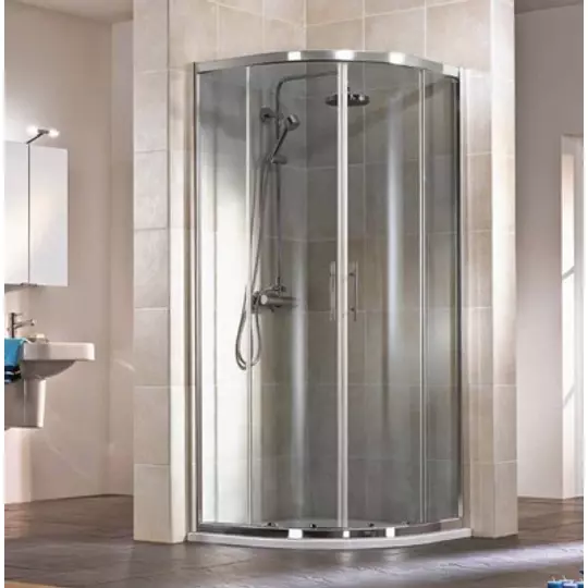 HSK Imperial negyedköríves zuhanykabin tolóajtós 80x80x185cm króm 155080550/185