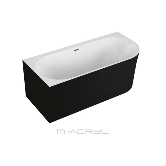 M-Acryl Balance akril kád 160x75cm bal + Láb + Előlap(matt fekete) 12493
