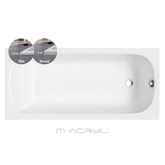M-Acryl Mira Slim egyenes kád 170x70cm + Láb 12485
