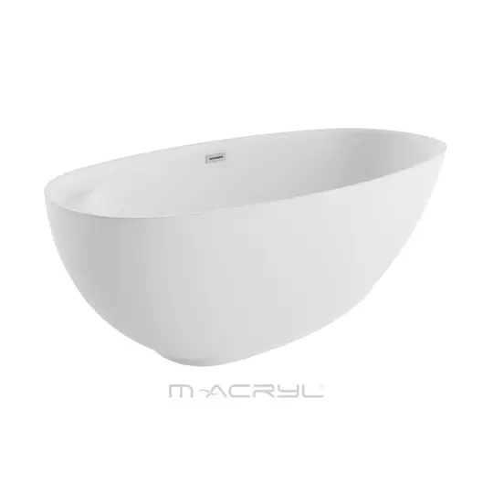 M-Acryl Zen szabadon álló akril kád 165x75cm + Láb + Előlap(fehér) 12497