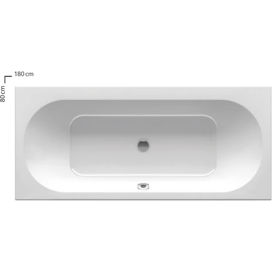 Ravak City egyenes fürdőkád180x80cm, fehér C920000000 - OUTLET