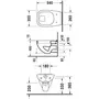 Kép 2/3 - Duravit D-Code Fali WC műszaki rajza