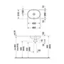 Kép 2/3 - Duravit Foster Beépíthető mosdó 43x28cm műszaki rajza