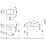 Kép 2/3 - Duravit Foster Ráültethető mosdó 49,5x35cm műszaki rajza