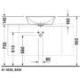 Kép 3/4 - Duravit Starck 1 Ráültethető mosdó átm.53cm műszaki rajza
