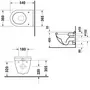 Kép 2/3 - Duravit Starck 3 Fali WC műszaki rajza