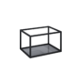 Kép 1/4 - Elita Look 60 szekrény alatti nyitott elem üveg polccal, matt fekete, 167665