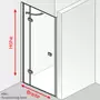 Kép 2/3 - HSK Premium Softcube nyilóajtó épített zuhanyfülkéhez rajz