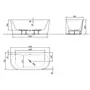 Kép 3/3 - Kolpa-San Dream-SP különleges fürdőkád 170x75cm műszaki rajza