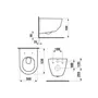 Kép 2/3 - Laufen Pro New Fali WC műszaki rajza