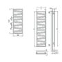 Kép 2/3 - Zehnder Kazeane fürdőszobai radiátor, 500x1300mm, fehér, RK 130-050 műszaki rajza