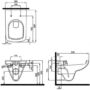 Kép 2/2 - Geberit Selnova Square Fali WC műszaki rajza