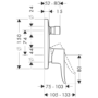 Kép 2/3 - Hansgrohe Metris Egykaros falsík alatti kádcsaptelep műszaki rajza