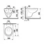 Kép 2/3 - ika Lyra Plus Fali WC Compact mély öblítés műszaki rajza