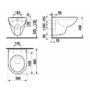 Kép 2/3 - ika Lyra Plus Fali WC Compact mély öblítés műszaki rajza