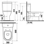 Kép 2/2 - Jika Mio WC tartály műszaki rajza