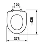 Kép 2/3 - Jika Olymp duroplaszt Olymp WC ülőke műszaki rajza