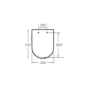 Kép 2/3 - Roca Meridian WC ülőke műszaki rajza