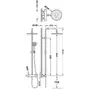 Kép 2/2 - Tres Base termosztátos zuhanyrendszer, króm 21639301IN6 - OUTLET
