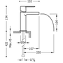 Kép 2/2 - Tres Loft egykaros mosdócsaptelep műszaki rajza